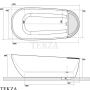 Kerasan Aquatech Ванна отдельностоящая 170х70 см, 375001, белый