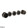 Gessi Perle Термостат для душа на 3 потока, внешняя часть 74134-707, black хром Brush