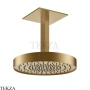 Gessi Incastri Верхняя лейка D30 с потолочным кронштейном 63072-726, бронза Brushed