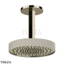 Gessi Pelle Tresse Верхняя лейка D30,5 см с потолочным кронштейном под размер, 78252-433, Crème/ Nickel PVD