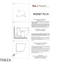 ArtCeram Monet Plus биде напольное приставное высокое с 1 отверстием под смеситель MNB003 05 00, белый матовый