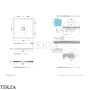 Flaminia CM3 поддон душевой керамический 80×80×3 см, слоновая кость Avorio матовый