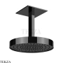 Gessi Incastri Верхняя лейка D30 с потолочным кронштейном 63072-706, black хром глянец