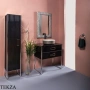 ARMADI ART MONACO Тумба под раковину 80 см 867-080-BCR, BLACK (чёрный глянец), хром