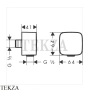 Hansgrohe Fixfit Шланговое подсоединение с клапаном обратного тока 26457000, хром глянец