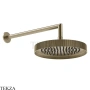 Gessi Incastri RIGATO Верхняя лейка D25 с кронштейном из стены 63745-149, нерж. сталь Brush / никель Brushed