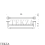 Colombo BASIC Держатель полотенец двойной 46 см B2788.CR, хром глянец