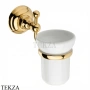Nicolazzi Classici Стакан настенный, керамика белая 1488GB, золото глянец