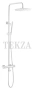 Boheme Uno Стойка для душа c термостатом, верхний душ латунь Uno 468-T-MW Matt White