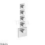 Gessi Incastri Термостат для душа 4 потока, внешняя часть 75308-031, хром глянец
