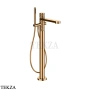 Gessi Pelle Tresse Смеситель для ванны напольный, с гарнитуром, 78028-735, Warm Bronze PVD