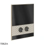 Gessi Pelle Tresse Клавиша смыва для инсталляции Geberit omega 12, 78915-432, Crème/ Finox Br. Nickel