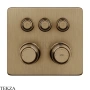Gessi VENTI20 Термостатический смеситель на 3 потока, внешняя часть 65234-791, Deep Bronze Brushed PVD