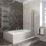 Veconi Шторка на ванну Veconi Palau PL-74R, 900x1500, хром, стекло прозрачное