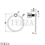 Gessi INCISO accessories Держатель для полотенца кольцевой 58509-031, хром глянец