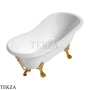 Flaminia Evergreen ванна отдельностоящая на лапах Crystal-Tech 170×80×71 см, белый, ножки золото, глянец