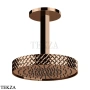 Gessi Pelle Tresse Верхняя лейка D30,5 см с потолочным кронштейном под размер, 78152-030, Copper PVD