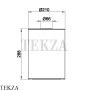 Keuco PLAN Ведро для мусора 5 л с крышкой 04989010037, хром-черный
