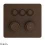 Gessi VENTI20 Термостатический смеситель на 3 потока, внешняя часть 65234-845, Dark Bronze