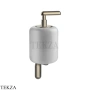 Gessi Goccia Дозатор для жидкого мыла, белая керамика 38013-149, Finox Brushed Nickel
