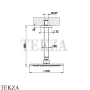 Gessi Goccia Верхний душ 21,6 с потолочным кронштейном 33762-031, хром глянец