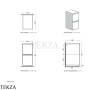 Flaminia Cubika модуль хранения напольный 35×50×78,5 см, 2 ящика, орех Noce Greca