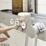 Hansgrohe Pulsify Душевая колонна с изливом Showerpipe 260 1jet EcoSmart с ShowerTablet 24230000, хром глянец