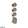 FIMA Carlo Frattini Slide Термостат для душа, 3 потока, внешняя часть F5823X3KS, бронза Coffee