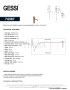 Gessi Perle Смеситель для биде с донным клапаном 74367-708, медь Brushed