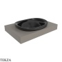 Flaminia IO раковина врезная сверху 60×51×27,5 см, чёрный глянец