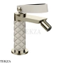 Gessi Pelle Laccetto Смеситель для биде, с донным клапаном Stop&Go, 78467-433, Crème/Nickel PVD