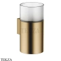 Dornbracht Стакан настенный с держателем, хрусталь матовый 83401979-39, Dark Brass сатинированный (PVD)