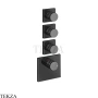 Gessi Incastri Термостат для душа 3 потока, внешняя часть 75306-706, black хром глянец