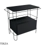 Flaminia Filo консоль напольная 89×46×78 см, с выдвижным ящиком, чёрный матовый