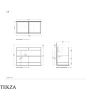 Flaminia Denver консоль напольная, с двумя ящиками для раковины APPlight 10551 DV105SLRK, бордовый Bordeaux матовый