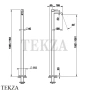 Gessi 316 FLESSA Смеситель для раковины напольный, внешняя часть 54097-727, Brushed Brass