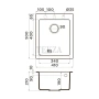 Omoikiri Bosen 41A Кухонная мойка Artceramic прямоугольная 4993813 графит