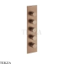 Gessi Incastri Термостат для душа 4 потока, внешняя часть 75318-708, медь Brushed