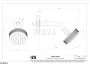 Gessi INCISO SHOWER Верхняя душевая лейка с кронштейном 58189-735, Warm Bronze PVD