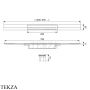 TECE TECEdrainprofile Профиль для душа, 160см, PVD Brushed stainless steel/черный 671621, черный матовый