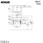Kohler Gilford Мойка кухонная 76 с фартуком, два отверстия K-12787-0, белый глянец