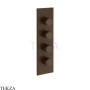Gessi Incastri Термостат для душа 3 потока, внешняя часть 75316-845, бронза Dark Brush