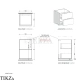Flaminia Cubika тумба под раковину напольная 50×50×78,5 см, 2 ящика, серый Grey матовый