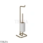 Gessi Goccia Стойка с держателем для туалетной бумаги и ершиком 38067-791, Deep Bronze Br. PVD