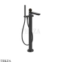 Gessi Perle Смеситель для ванны напольный, внешняя часть 74229-706, black хром глянец