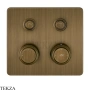 Gessi VENTI20 Термостатический смеситель на 2 потока, внешняя часть 65232-713, Antique Brass
