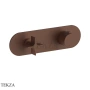 Fantini Flora Термостат для душа, 3 потока, внешняя часть 76S5J873B, Matt Mokka PVD
