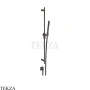 Gessi Incastri Штанга в комплекте с душевой лейкой и выводом воды 75040-707, black хром Brush