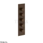 Gessi Incastri Термостат для душа 4 потока, внешняя часть 75318-845, бронза Dark Brush