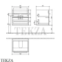 Villeroy & Boch AVENTO Тумба под раковину с выдвижными ящиками A88900B1, Crystal Grey